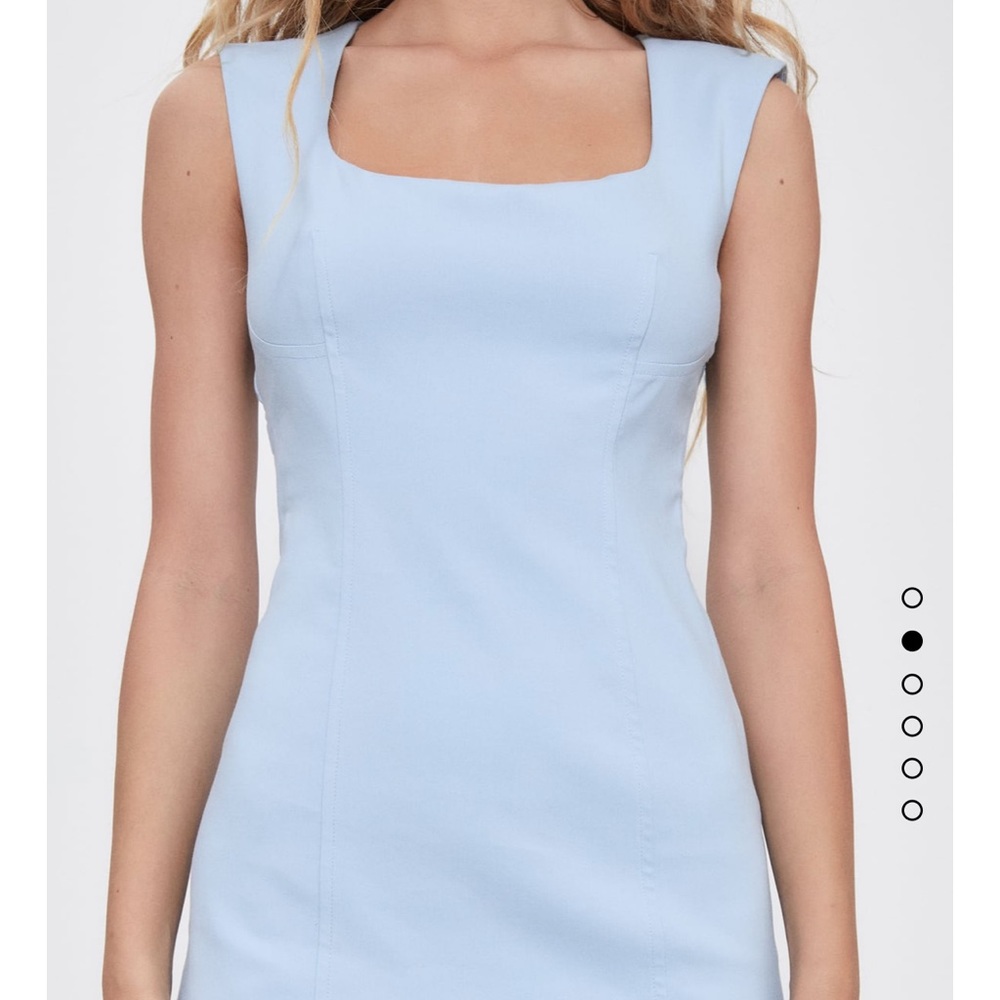 Zara fitted dress blue.